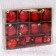 A set of jewelry plastic 14 pcs "Daisy" (8 balls D-6 cm, 6 figures) red