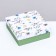 Square “Flowers” ​​gift box, 13.5 x 13.5 x 5 cm