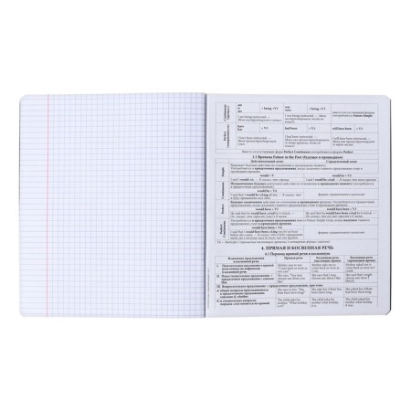 Subject notebook, 48 sheets, cage, English Erichkrause "Ves in the root", plastic cover silk-screen cover, Bloc Offset 100%, information block-4