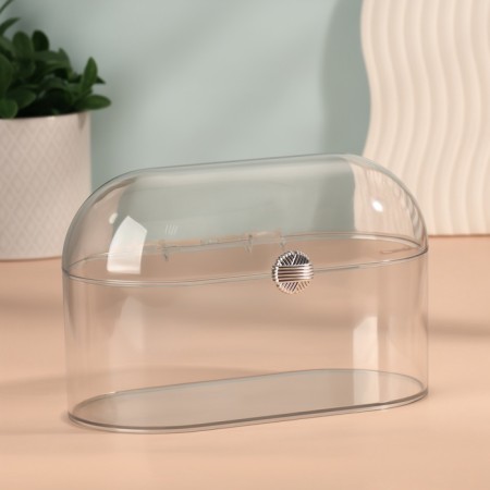 Organizer for storing cosmetics "chest", 1 section, 22 × 12 × 14 cm, transparent-2
