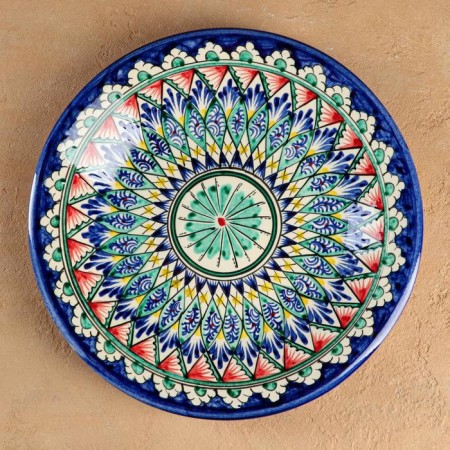 Largan Rishtan ceramics "Patterns", 28 cm, blue-1