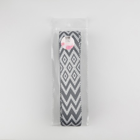Belt belt 38mm*3 ± 0.1 m Rombs and zigzag gray/white au-2