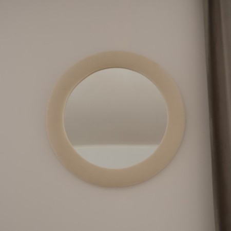 Round Mirror "Rondel", 800 × 800 mm, premium velor, color lunar ray