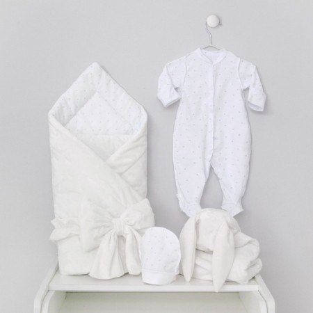 Set for discharge Demi-season Kinderlitto "Star Paths", 5 items, height 50-56 cm, color milk