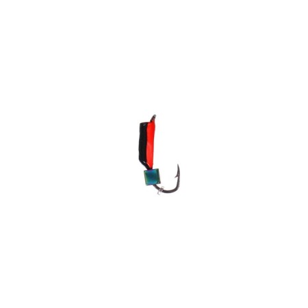 Mormyshka column black, red abdomen + chameleon cube, weight 0.4 g-1