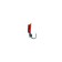 Mormyshka column black, red abdomen + chameleon cube, weight 0.4 g