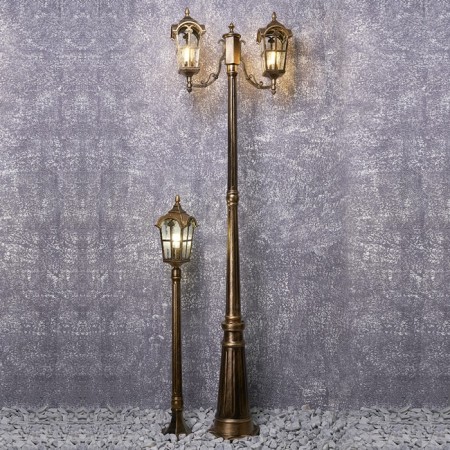 Sadovo-park lamp Feron PL109, IP44, E27, 60 W, 560x150X2020 mm, color black gold-1