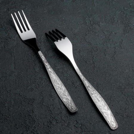 A set of dining rooms "Uralochka", h = 20 cm, thickness 2 mm, 6 pcs, silver color-2