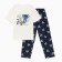 Female homemade set (T -shirt/pants), white/blue color, size 62