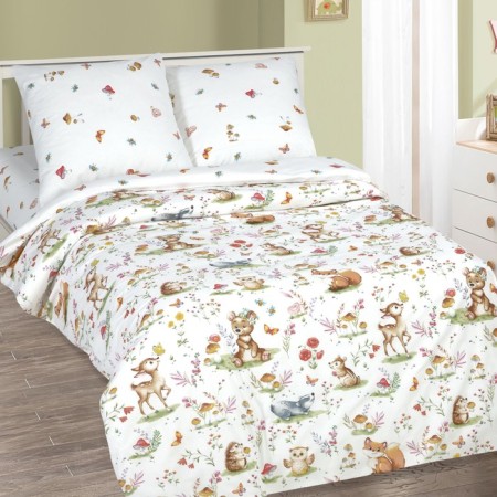 Bed linen 1.5 joint venture artpostel "Forest Friends", 145x215, 150x214, 70x70cm - 2pcs