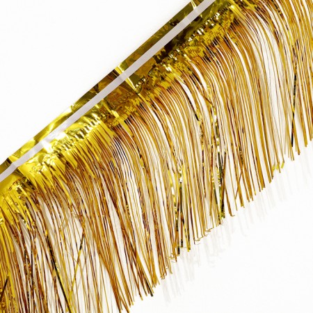 Garland "rain" with sticky tape, 2 meters, gold color-2