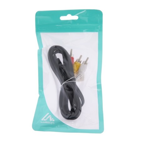 Audio cable-adapter/video Luazon Cab-2, Jack 3.5 (M)-3XRCA (M), 1.5 m, black-4