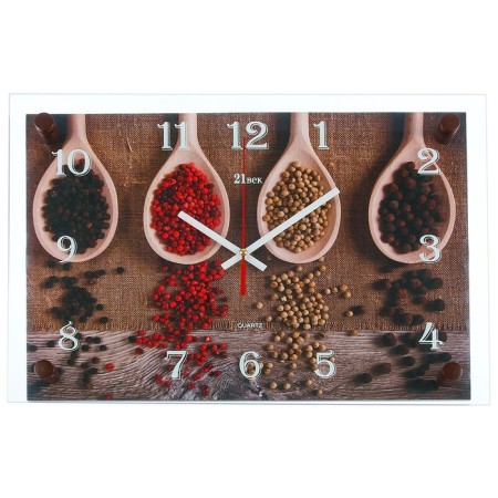 Wall watches: kitchen, "spices", silent, 25 x 35 cm
