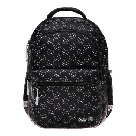 School backpack, with an ergonomic back, 39x27x16, Seventeen, universal, black-2