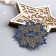 Christmas tree toy "Star in snowflakes", from batteries, glow warm white