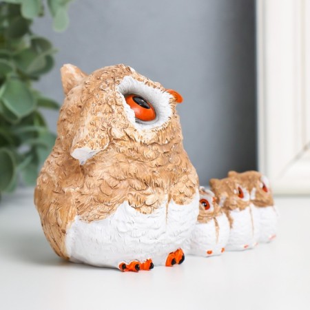 Souvenir Polystone "Oblushka with owls" 7.7x13x6.5 cm-1