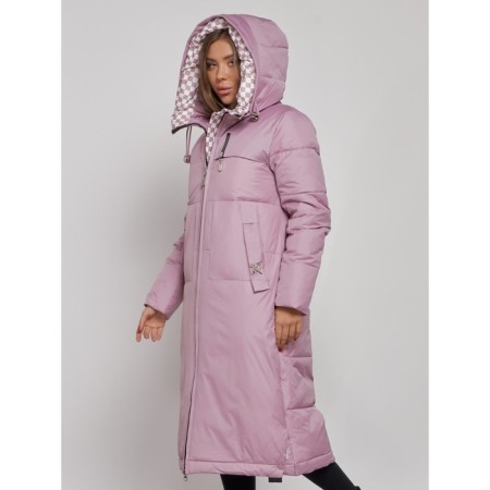Coat insulated winter female, size 44, purple color-5