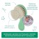 Soft comb, a comb and a scallop with a sheep's wool pile, mint color