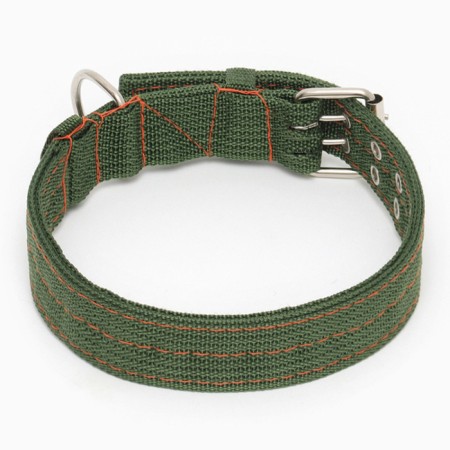 The collar is four-layer, 64 x 4 cm, Osh 50-58 cm, polyester, green-1