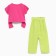 Kit for girls, fuchsia/light green, height 116 cm