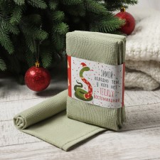 New Year. Symbol of the year. Snake. Set of terry towels Ethel 