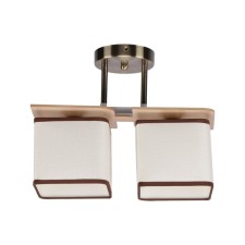 Светильник потолочный ЭкономСвет 24089/2BR BR, 2х60Вт, E27, 28х16х37 см, цвет бронза