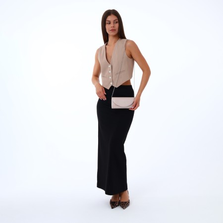 Magneta bag bag, long chain, powder color-5