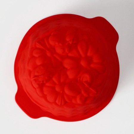 Baking uniform "Basket", silicone, 26 × 22.5 × 9 cm, red color-1