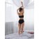 Female top on thin adjustable straps Mirey, size 48, black color