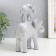 Polystone souvenir "Silver elephant with an elephant on the back - the pattern of the leaves" 16x7x19.5 cm