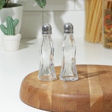 Set of containers for spices glass Black & White 35 ml, 2 pcs