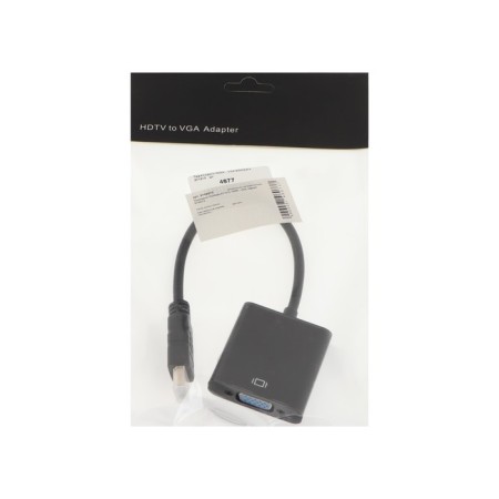 Adapter DGMedia AT1014, HDMI - VGA with audio output, black-3