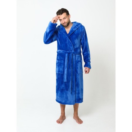 Male robe, size 52, blue color-1