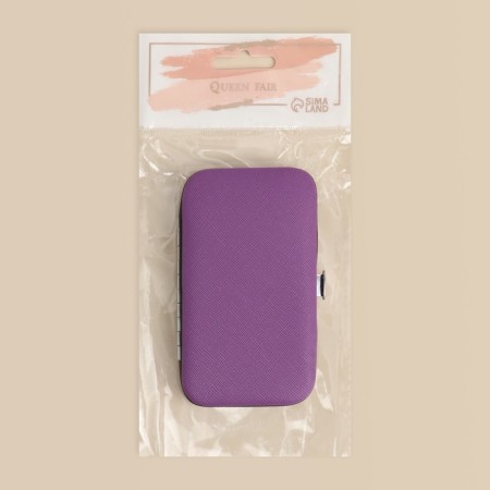 Manicure set, 6 items, in case, purple color-8