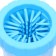 Lapomoka for medium dogs with silicone villi of 10 x 10 x 15 cm, blue