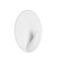 Holder self -adhesive tundra krep, 45x45 mm, white color, oval, 3 pcs.