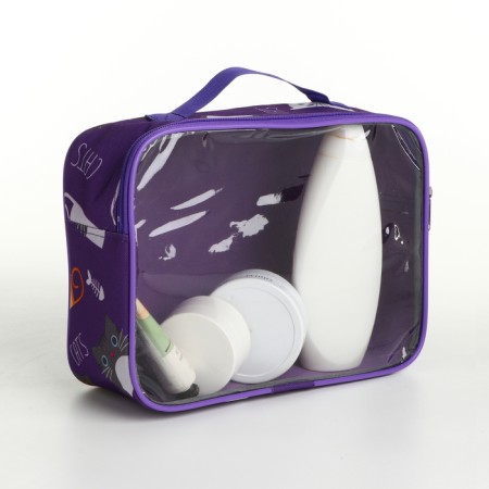Lightning cosmetic bag, lilac color-3