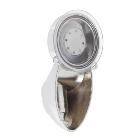 Holder for shower watering can Zein Z74, on vacuum suction cup, plastic, chrome/orange-8