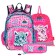 Frame backpack 35 x 28 x 15 cm, Across 178, filling: bag, pencil case, pink ACR22-178-5