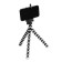 Luazon-Treasel tripod is desktop, for phone, flexible legs, height 22 cm, black and white
