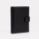 Male purse on the button for auto documents and passports, black color