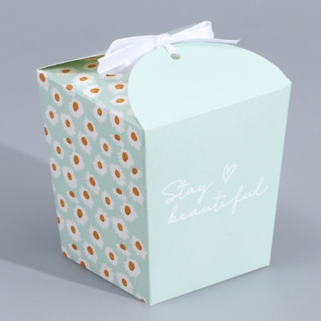 Bonbonniere box, gift packaging, “chamomile”, 7.5 x 8 x 7.5 cm-1
