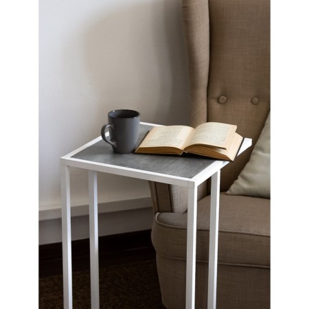 Table Mini, 400x400x650, White Muar/Metropolitan Gray-1