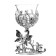 Climber Plastic, glass "Butterfly" silver 12x7.5x6 cm