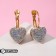 Earrings Assorted "hearts" sparkles, color silver in gold