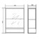 Cabinet-mirror flora 55, sonoma color, 15 x 55 x 70
