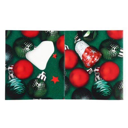 Cocoa cocoa postcard with a figure "Christmas balls", 18 g-1