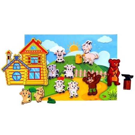 Magnetic set "Wolf and 7 goats"-2