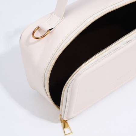 Bag Cross-Bodi with a zipper, white color-7