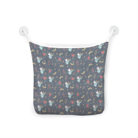 Organizer in a bath on suction cups "Christmas Angels", for storing toys and trifles, size 33x39 cm-2